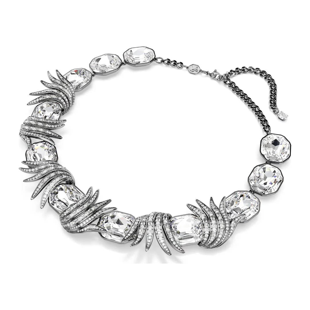 Swarovski The Vienna Collection kaulakoru, tumma metalli kirkkailla kristalleilla 5709259 - Image 2