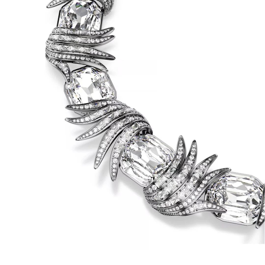 Swarovski The Vienna Collection kaulakoru, tumma metalli kirkkailla kristalleilla 5709259 - Image 4