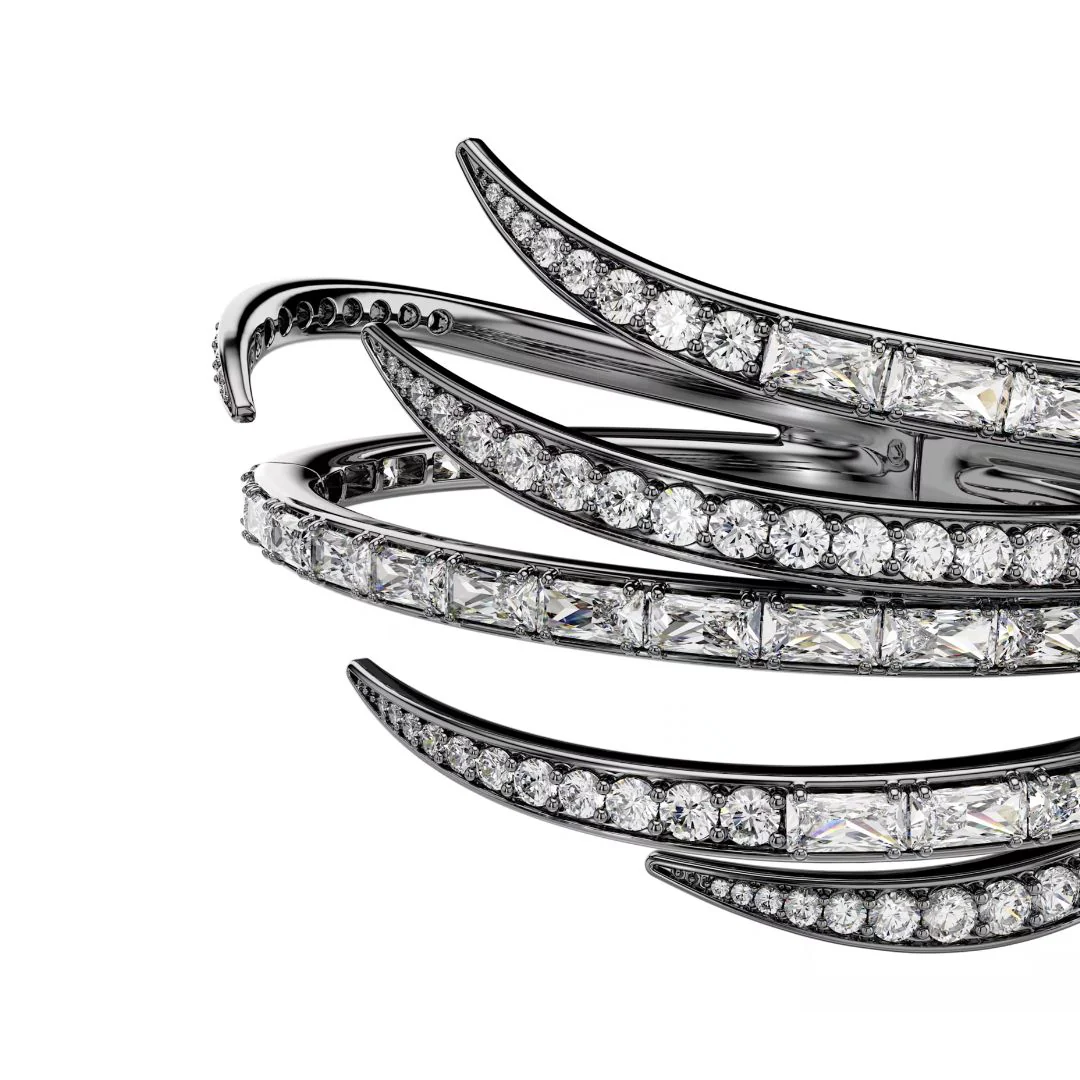 Swarovski The Vienna Collection rannerengas, tumma metalli ja kirkkaat kristallit - Image 4
