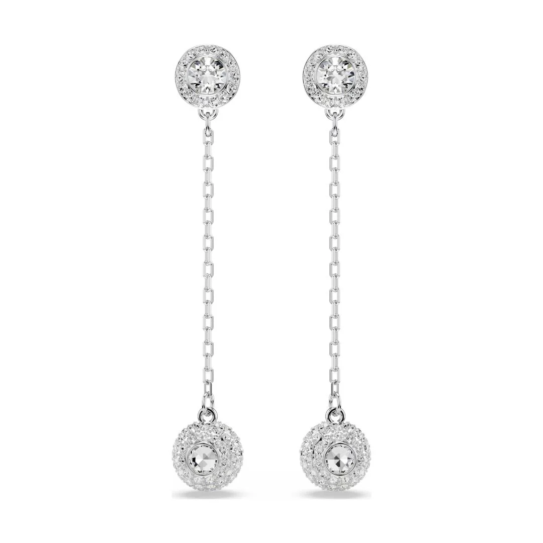 Swarovski Una Angelic korvakorut, vaaleaksi rodinoitu metalli ja kirkkaat kristallit, 5732273