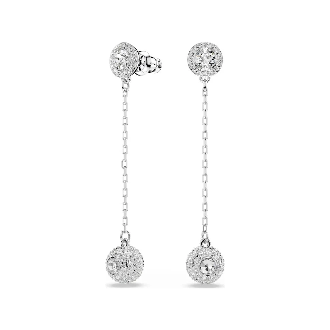 Swarovski Una Angelic korvakorut, vaaleaksi rodinoitu metalli ja kirkkaat kristallit, 5732273 - Image 3