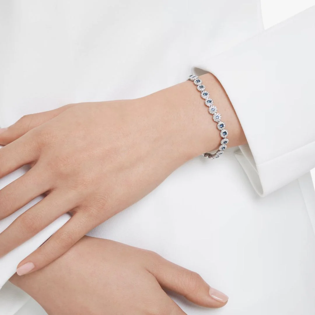 Swarovski Una Angelic rannekoru, vaalea metalli ja siniset kristallit 5733401 - Image 2