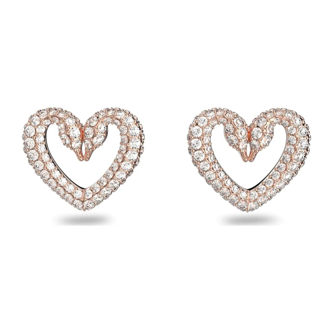 Swarovski Una ruusukullan väriset kristallikorvakorut