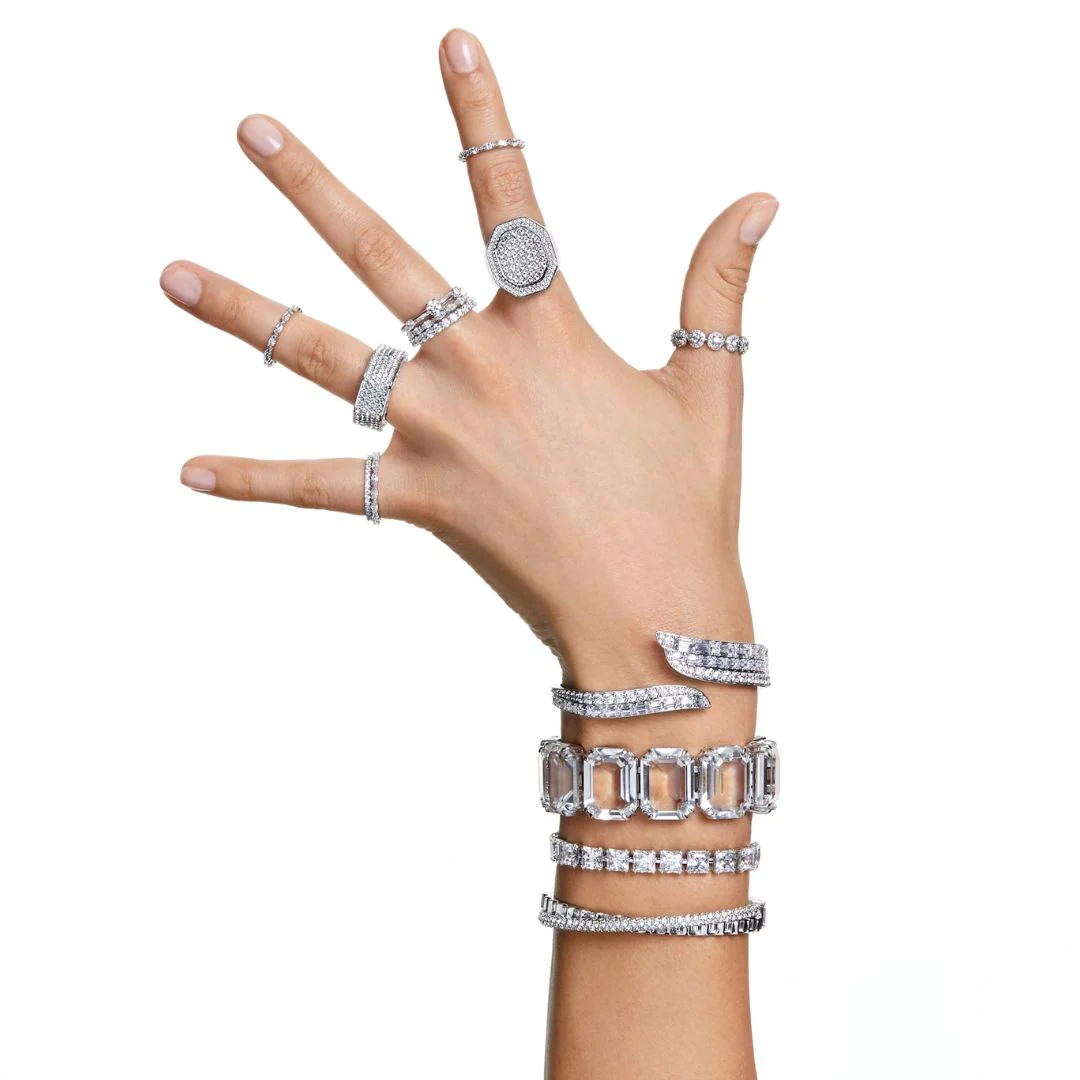 Swarovski Vittore XL sormus, vaalea ja kirkkaat kristallit, 5257490 - Image 5