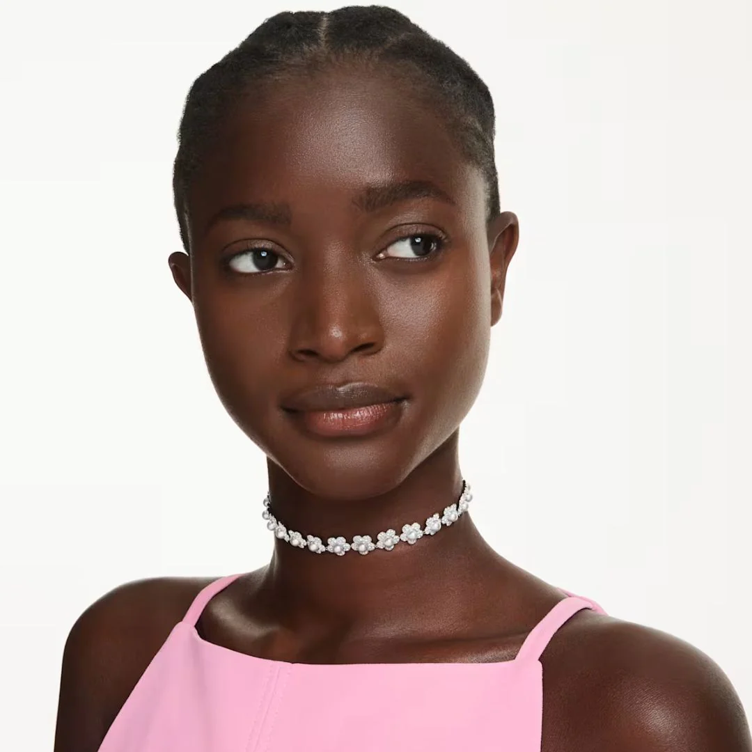Swarovski x Ariana Grande choker kaulakoru, valkoinen helmi ja kristalli, 5751250 - Image 2