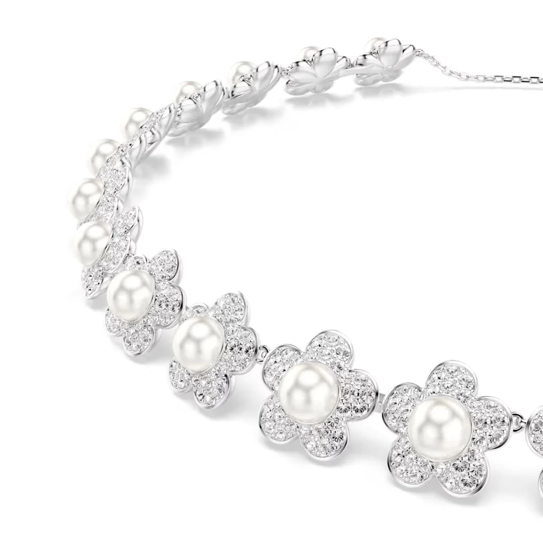 Swarovski x Ariana Grande choker kaulakoru, valkoinen helmi ja kristalli, 5751250 - Image 3