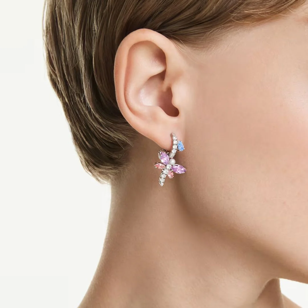 Swarovski x Ariana Grande Dragonfly korvakorut värillisillä kristalleilla ja helmellä, 5749185 - Image 2