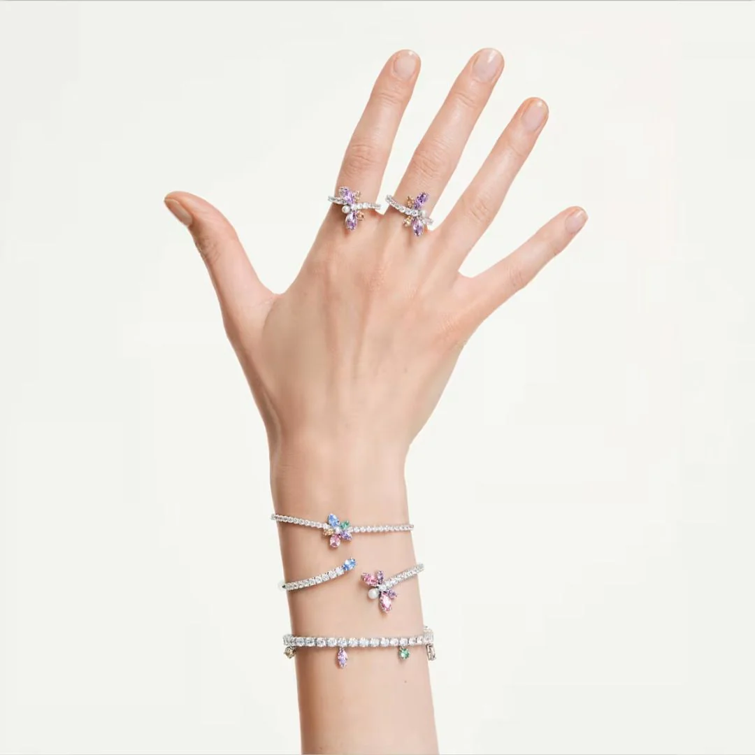 Swarovski x Ariana Grande Dragonfly rannekoru, eriväriset kristallit ja helmi, 5737400 - Image 4
