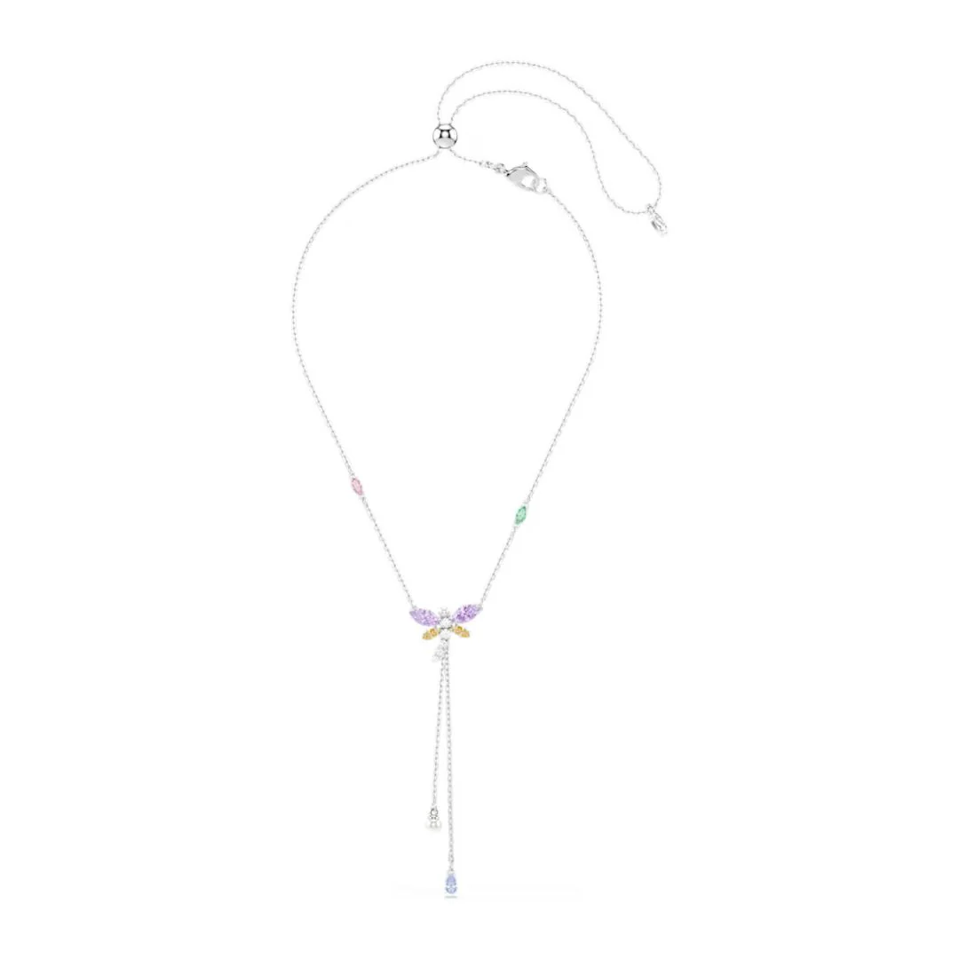 Swarovski x Ariana Grande Dragonfly Y kaulakoru erivärisillä kristalleilla ja helmillä, 5749183 - Image 5