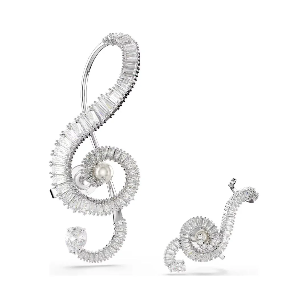 Swarovski x Ariana Grande klipsikorvakorut, vaalea metalli ja kirkkaat kristallit, 5720866