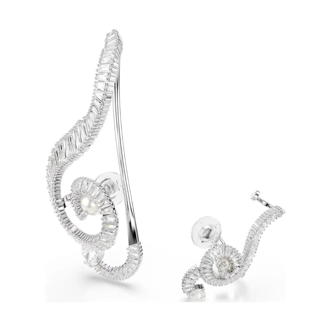 Swarovski x Ariana Grande klipsikorvakorut, vaalea metalli ja kirkkaat kristallit, 5720866 - Image 2