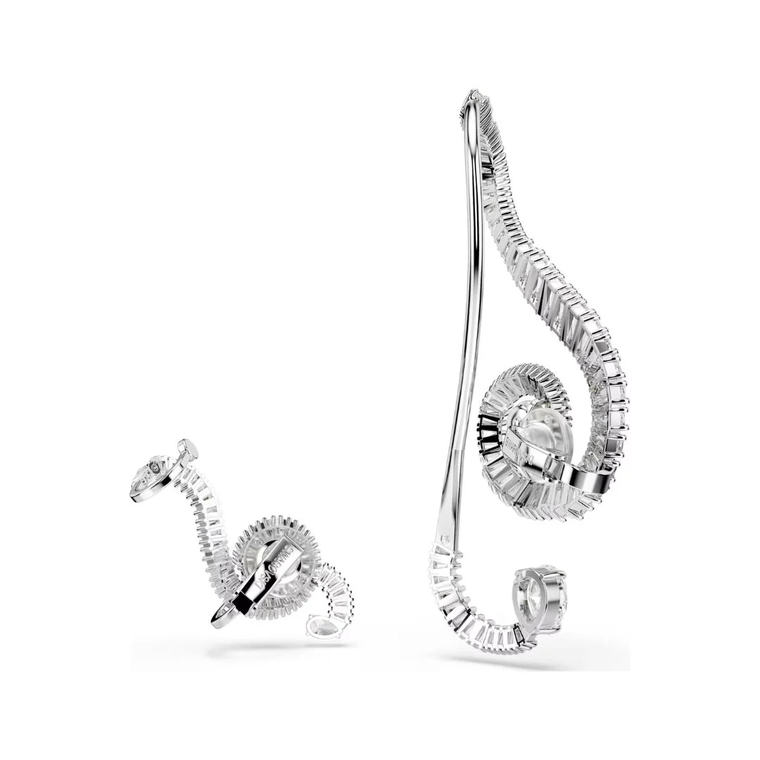 Swarovski x Ariana Grande klipsikorvakorut, vaalea metalli ja kirkkaat kristallit, 5720866 - Image 3