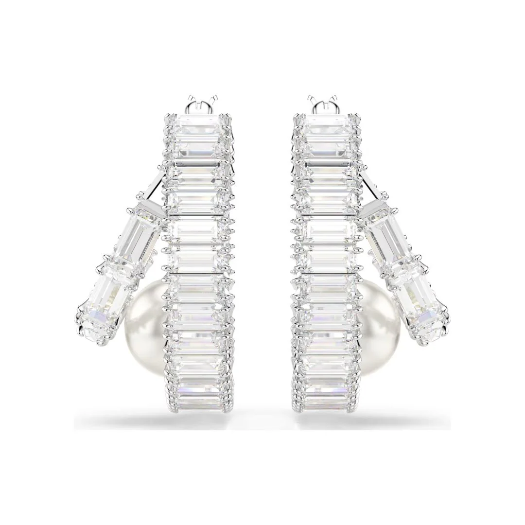 Swarovski x Ariana Grande rengaskorvakorut, vaalea metalli ja kirkkaat kristallit 5720868 - Image 2