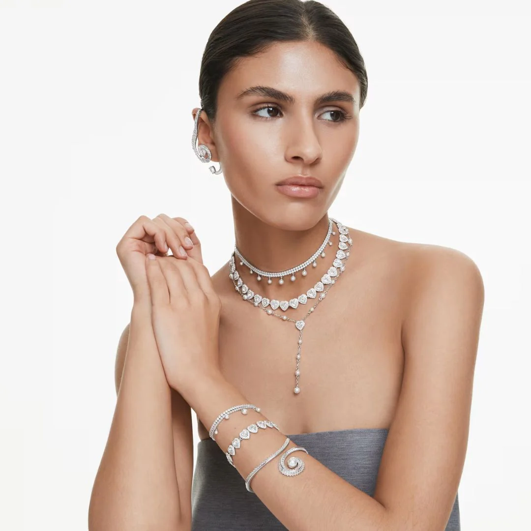 Swarovski x Ariana Grande Tennis rannekoru, vaalea metalli ja kirkkaat kristallit 5720860 - Image 4