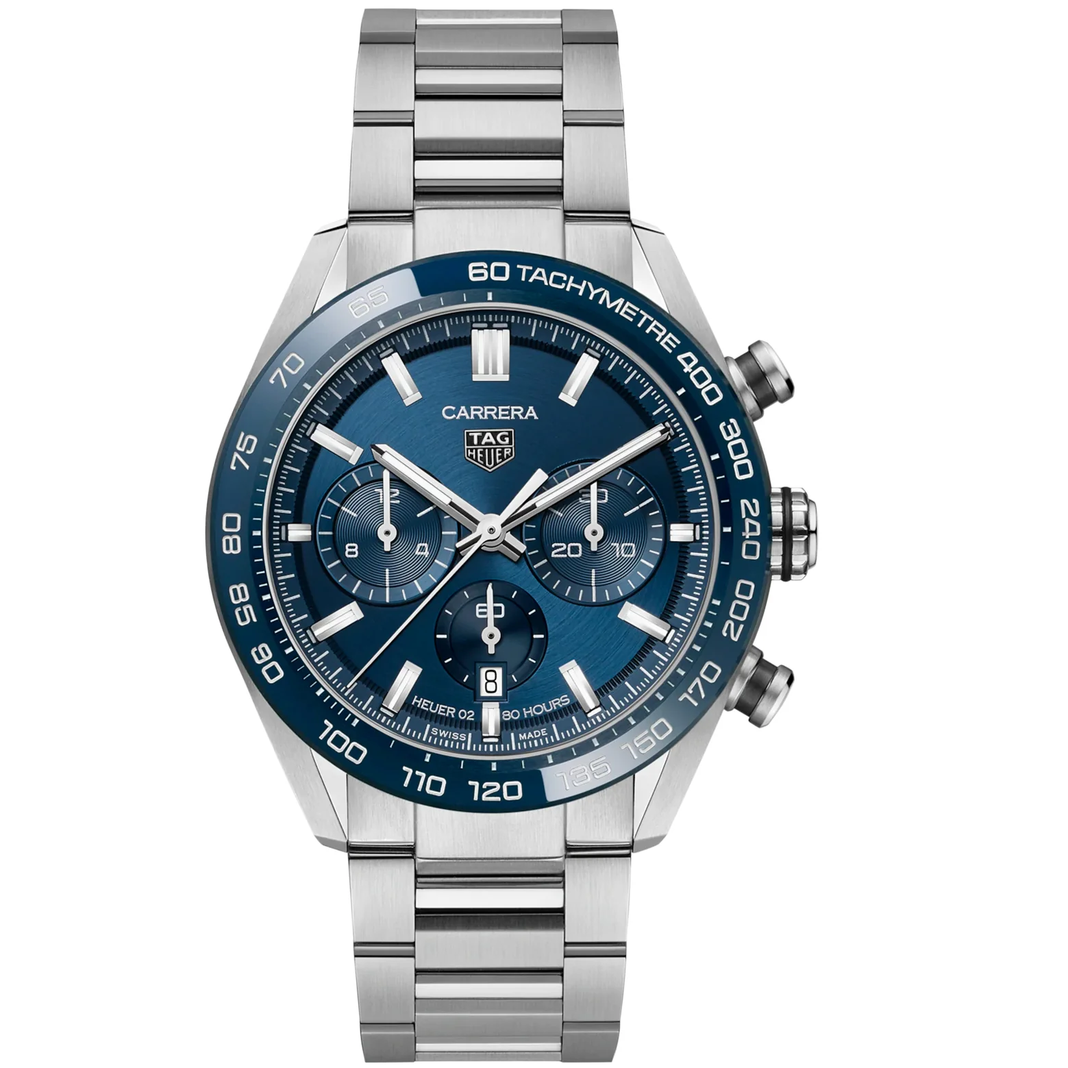 TAG Heuer Carrera Calibre 02 Automatic Chronograph, miesten rannekello CBN2A1A.BA0643