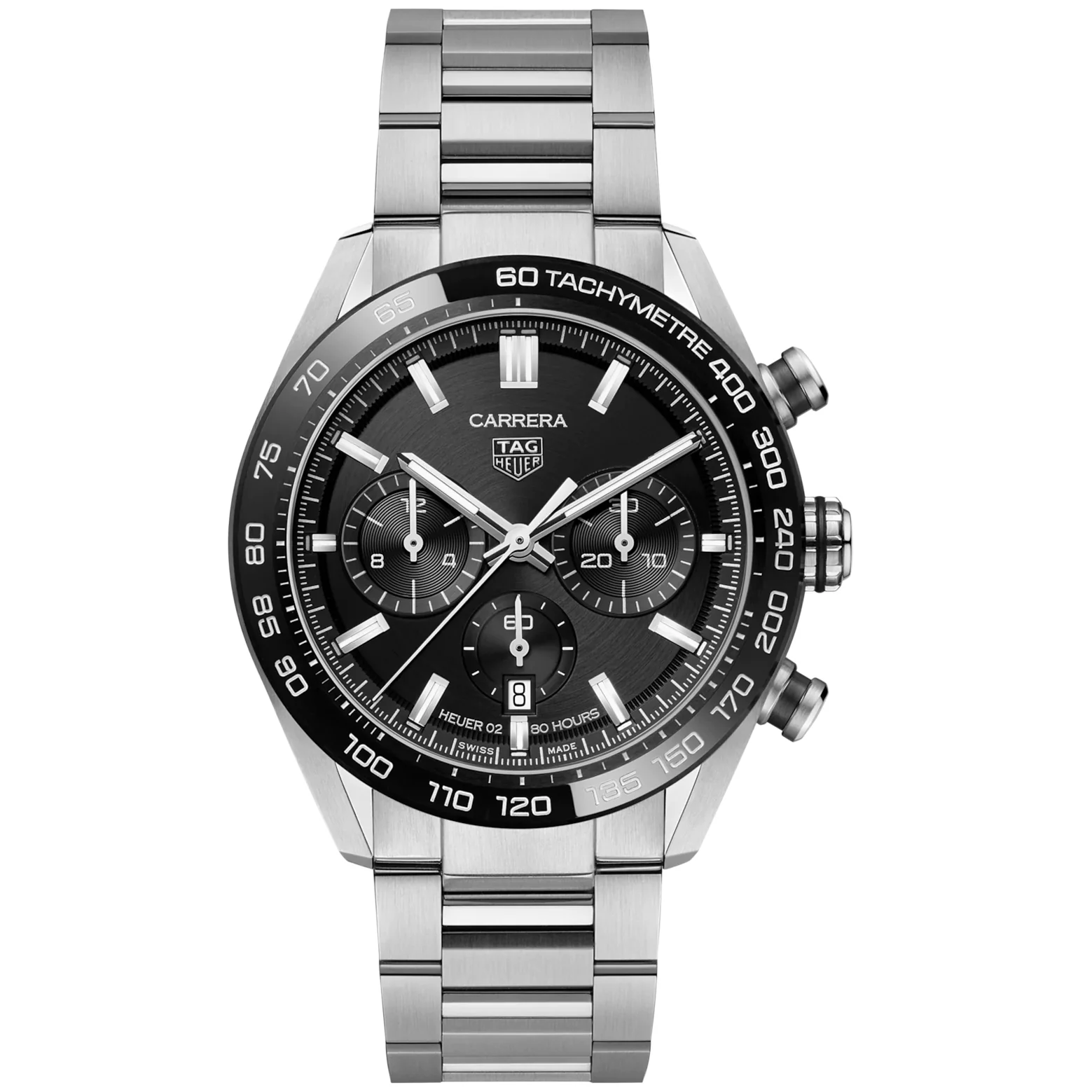 TAG Heuer Carrera Calibre 02 Automatic Chronograph, miesten rannekello CBN2A1B.BA0643