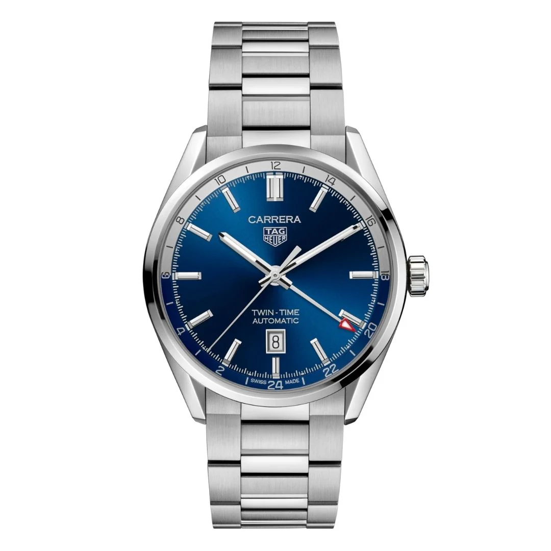 TAG Heuer Carrera Calibre 7 Twin Time, miesten rannekello WBN201A.BA0640