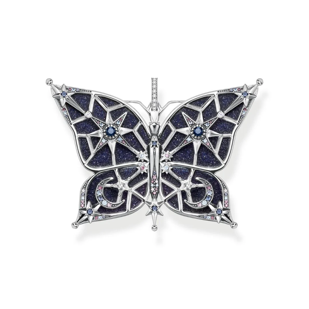 Thomas Sabo Butterfly Star & Moon riipus, hopeaa, PE925-945-7