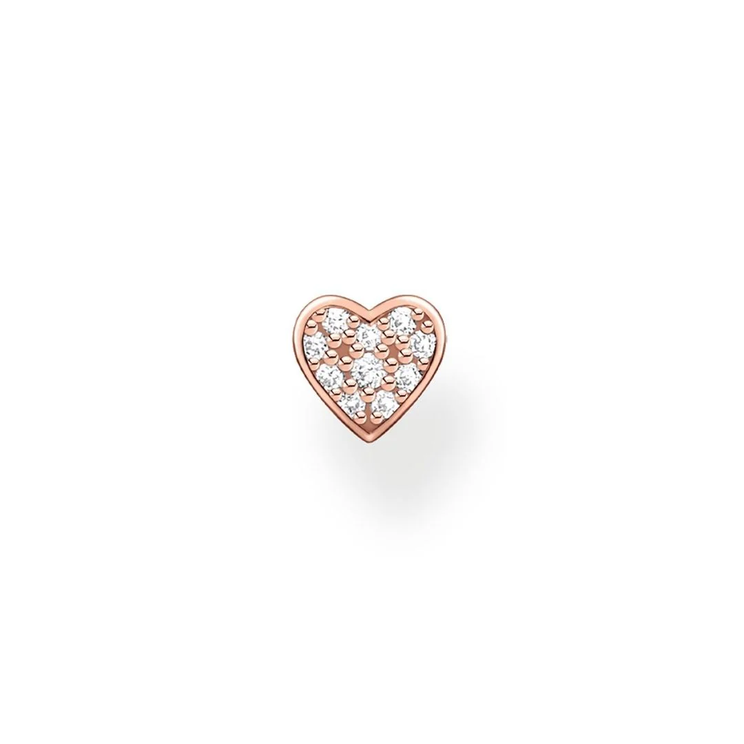 Thomas Sabo Heart korvakoru, ruusukullattua hopeaa, H2145-416-14
