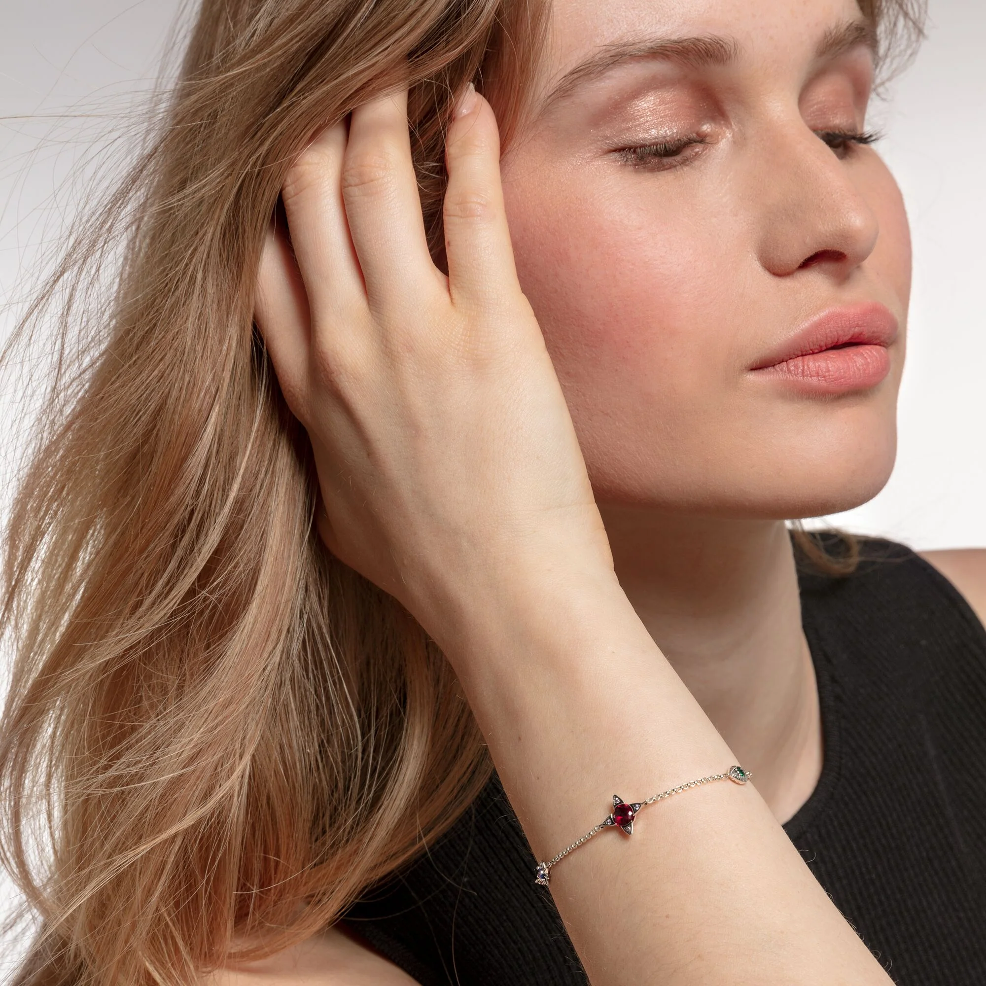 Thomas Sabo Lucky Charms rannekoru, tummennettu hopea - Image 2