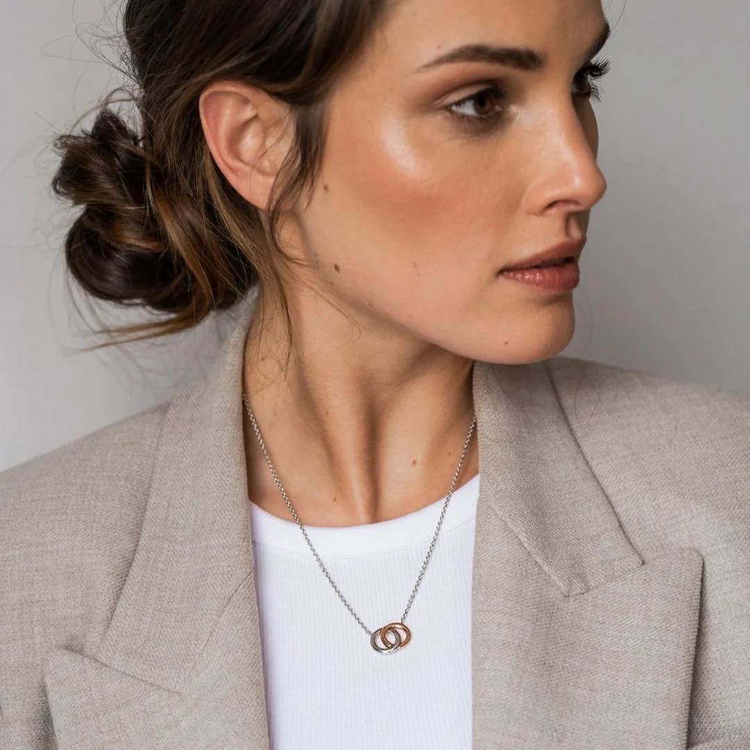 TI SENTO kaulakoru, hopeaa ja ruusukullattua hopeaa, 3822SR - Image 2