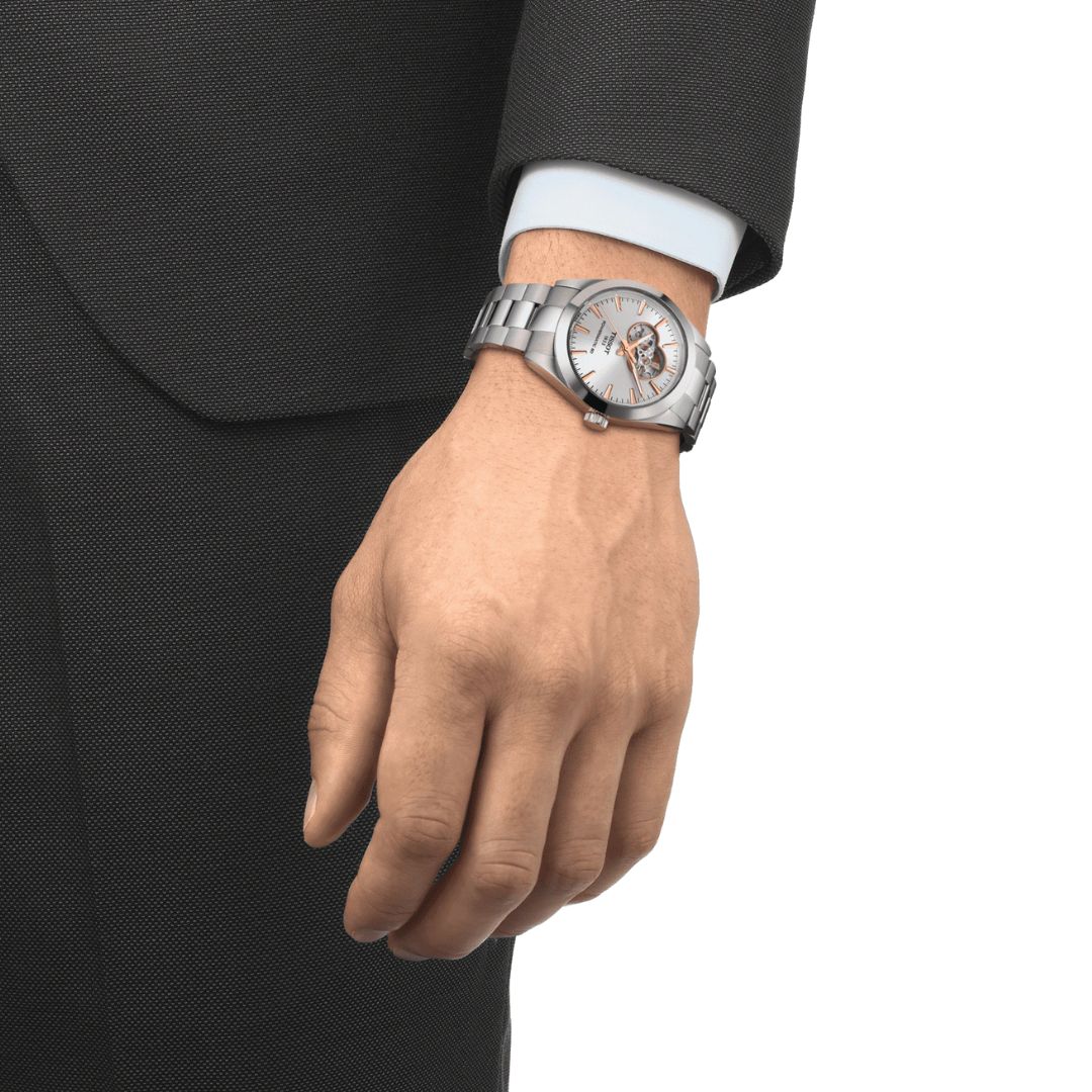 Tissot Gentleman Powermatic 80 Open Heart T1274071103101 rannekello - Image 5