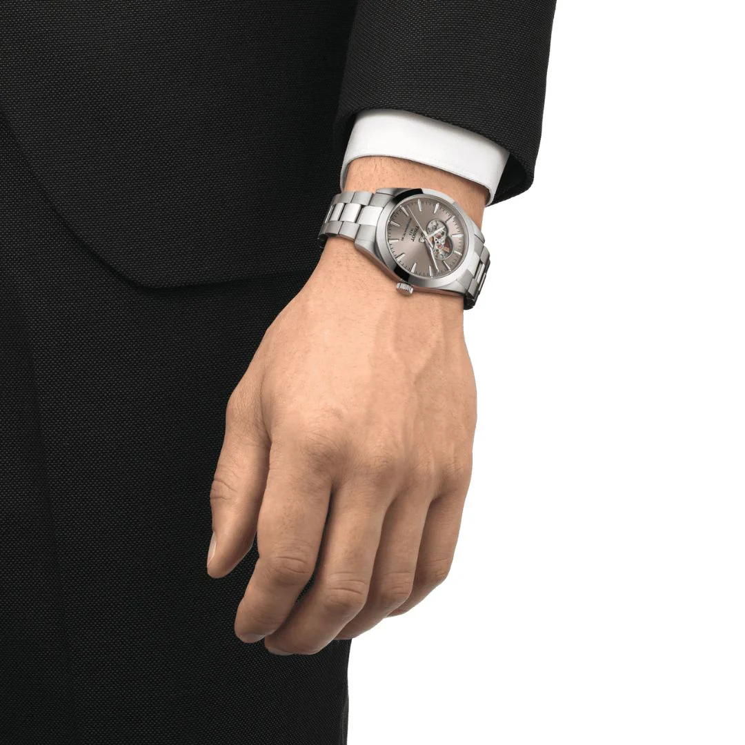 Tissot Gentleman Powermatic 80 Open Heart T1274071108100 rannekello - Image 5