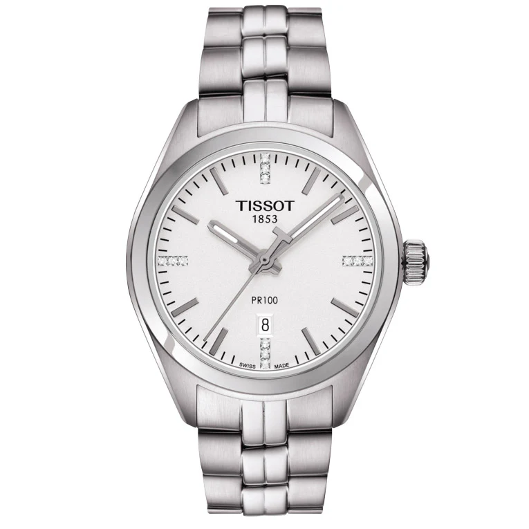 Tissot PR 100 Lady T101.210.11.036.00, naisten rannekello timanteilla