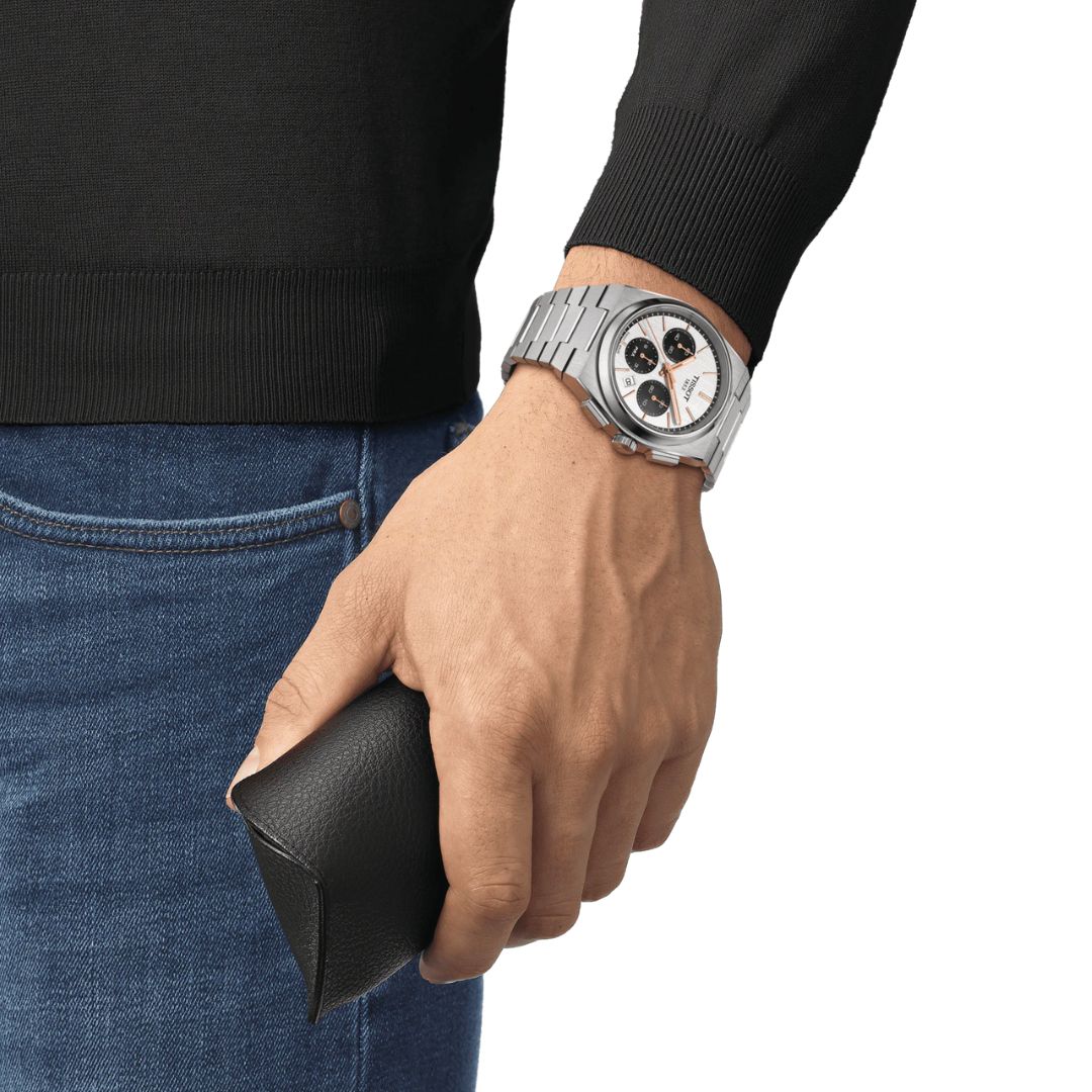 Tissot PRX Automatic Chronograph, 42 mm, T1374271101100 rannekello - Image 5