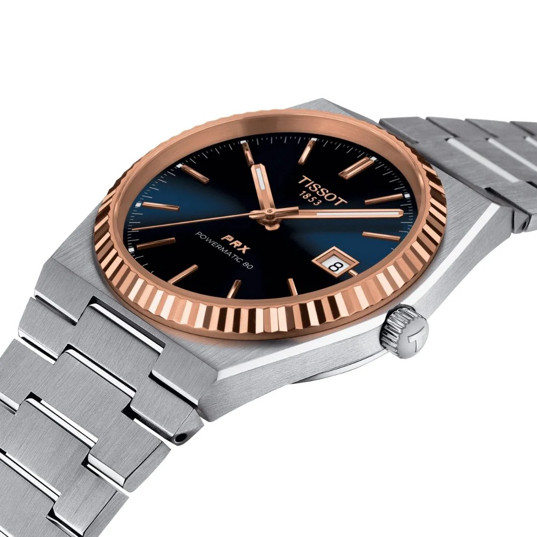 Tissot PRX Powermatic 80, teräs ja 18K ruusukulta, T9314074104100 rannekello - Image 2
