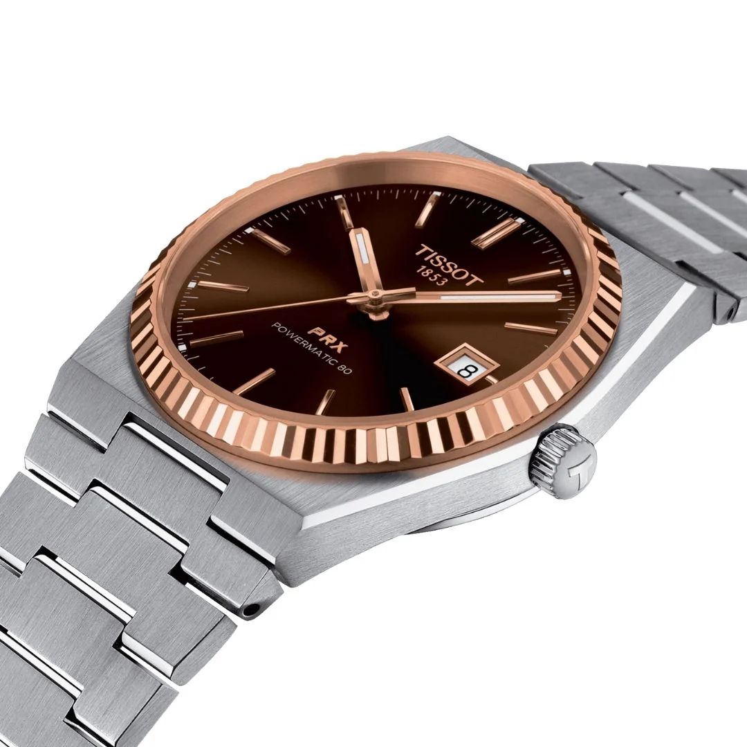 Tissot PRX Powermatic 80, teräs ja 18K ruusukulta T9314074129100 rannekello - Image 2