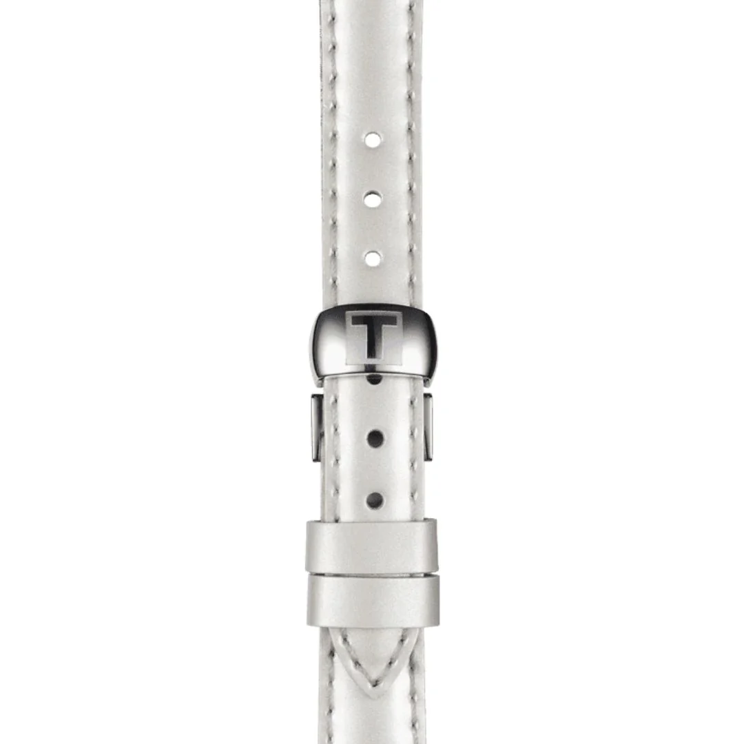 Tissot ranneke, 12 mm, valkoinen nahka, T852036540