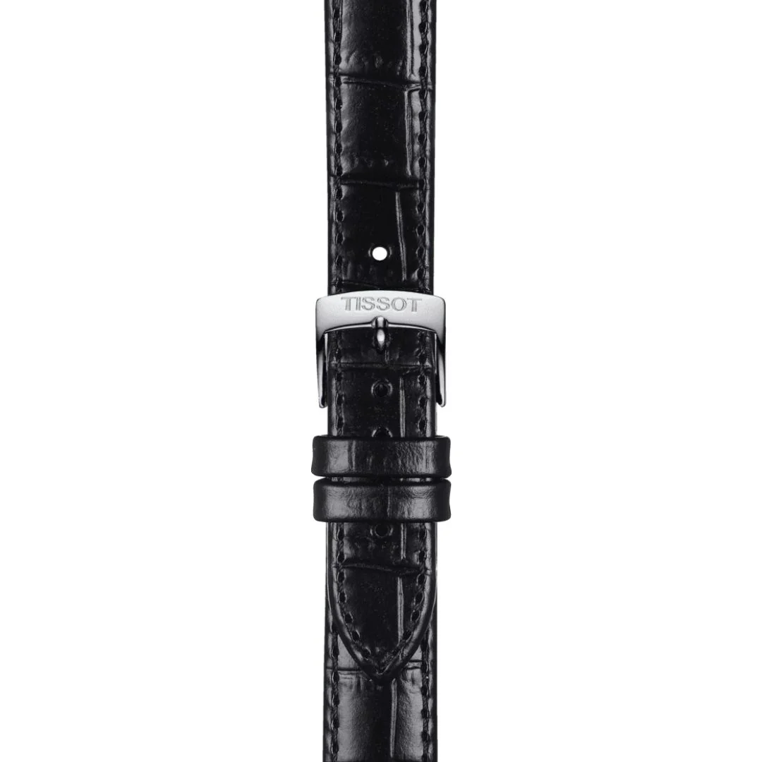 Tissot ranneke, 15 mm, musta nahka, T852043622