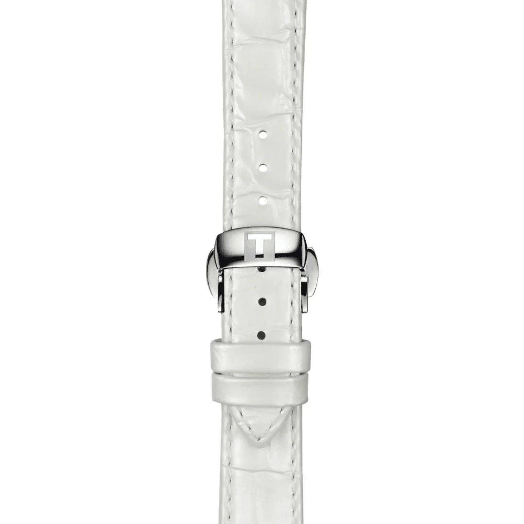 Tissot ranneke, 16 mm, valkoinen nahka, T852036795