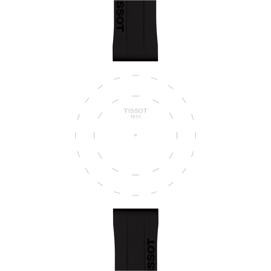 Tissot ranneke, 18 mm, musta silikoni, T852047455 - Image 3