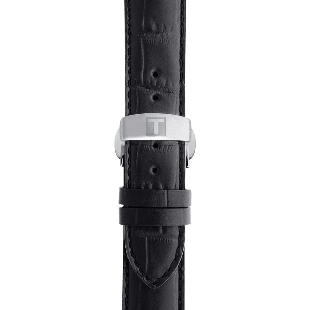 Tissot ranneke, 19 mm, musta nahka, T852013405
