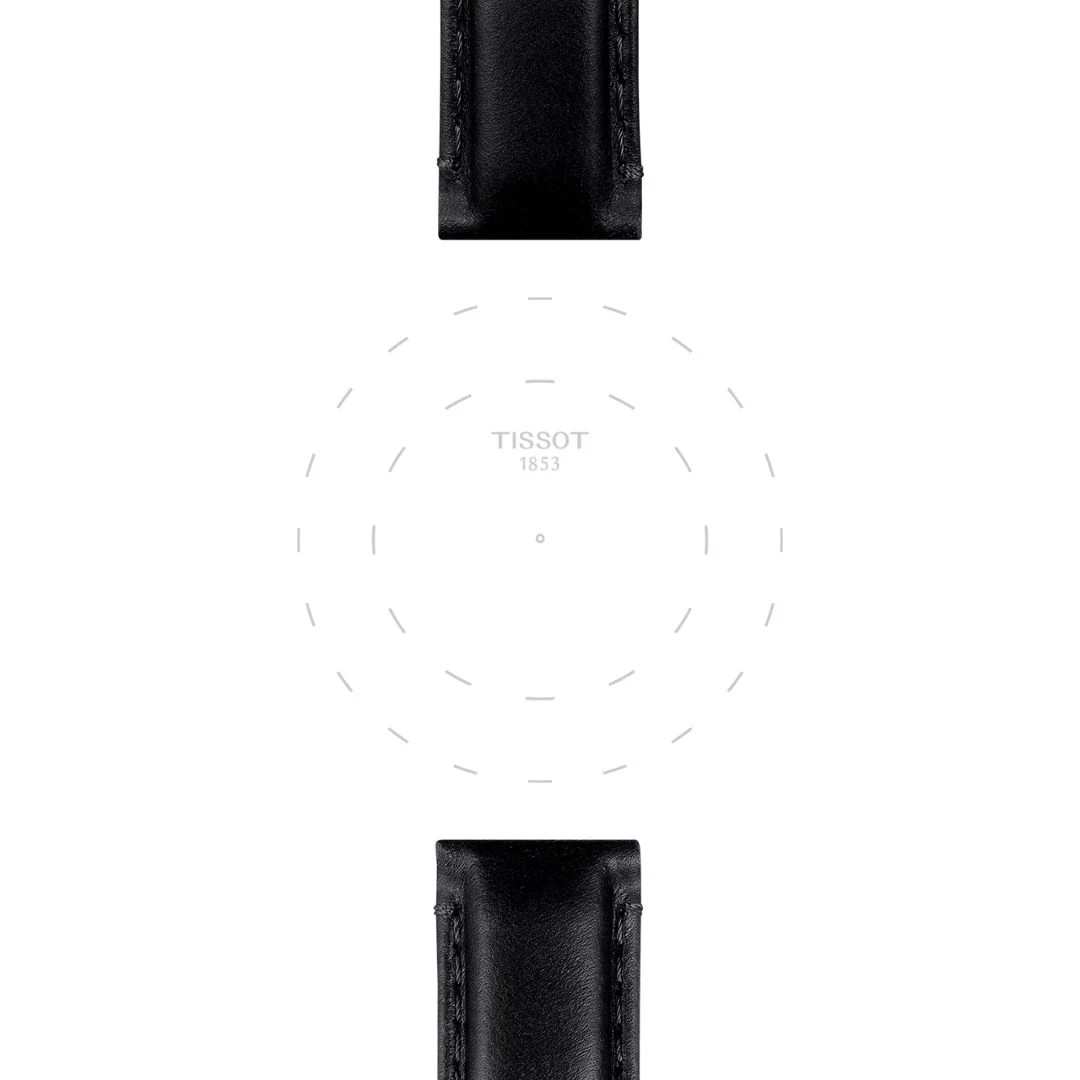Tissot ranneke, 20 mm, musta nahka, T852046834 - Image 2