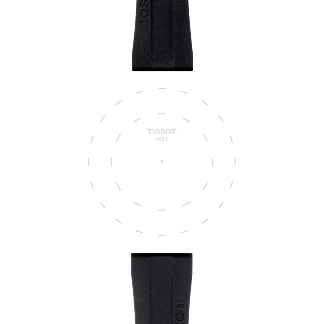 Tissot ranneke, 20 mm, musta silikoni, T852044545 - Image 3