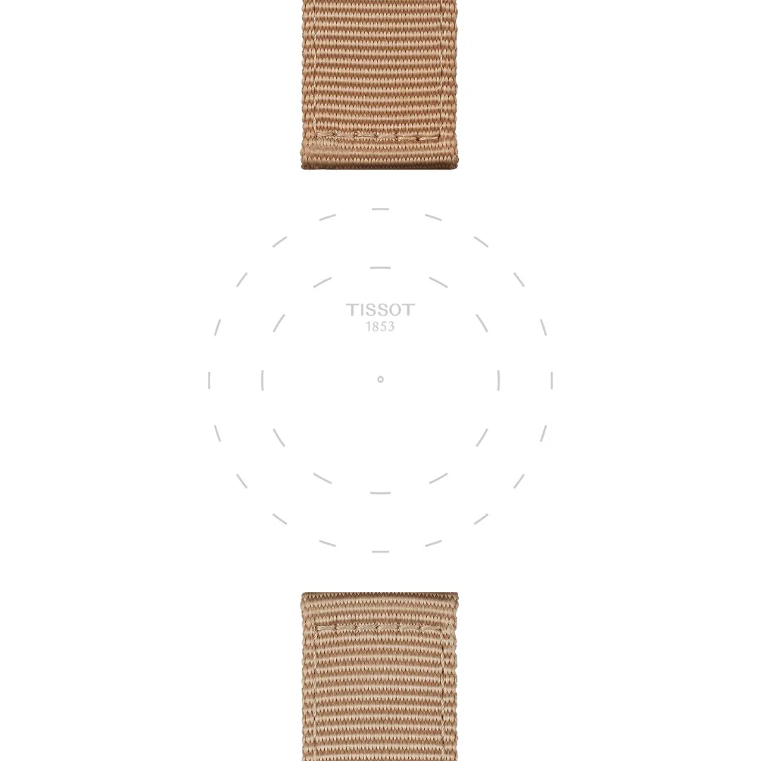 Tissot ranneke, 22 mm, beige kangas, T852046752 - Image 2