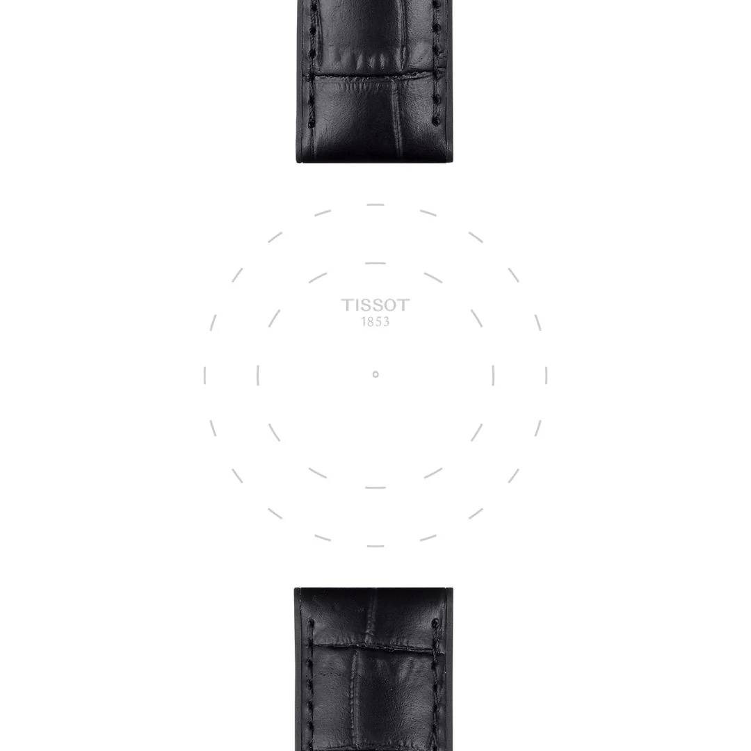 Tissot ranneke, 22 mm, musta nahka ja silikoni, T852046761 - Image 2