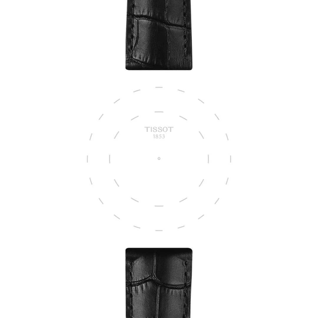 Tissot ranneke, 22 mm, musta nahka, T852041653 - Image 2