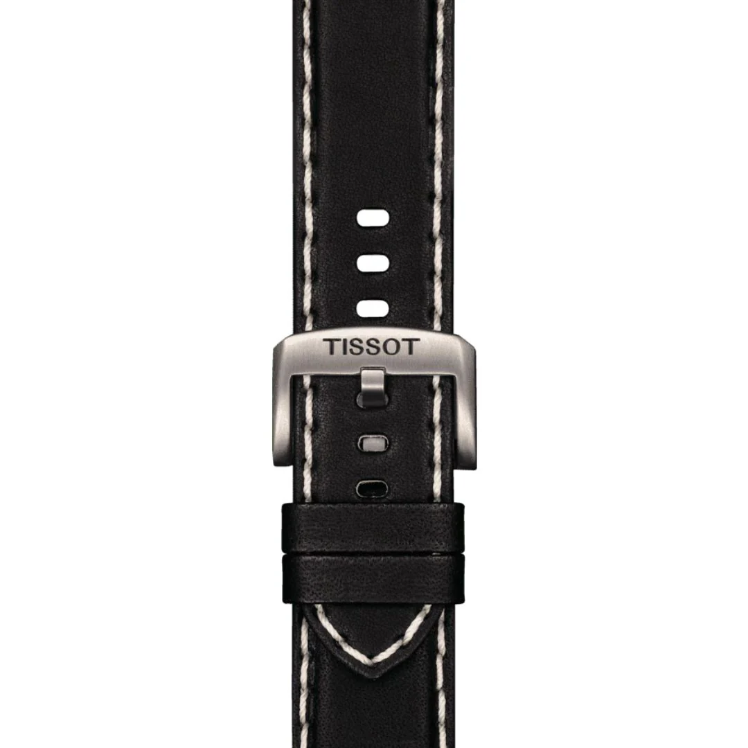 Tissot ranneke, 22 mm, musta nahka, T852044982