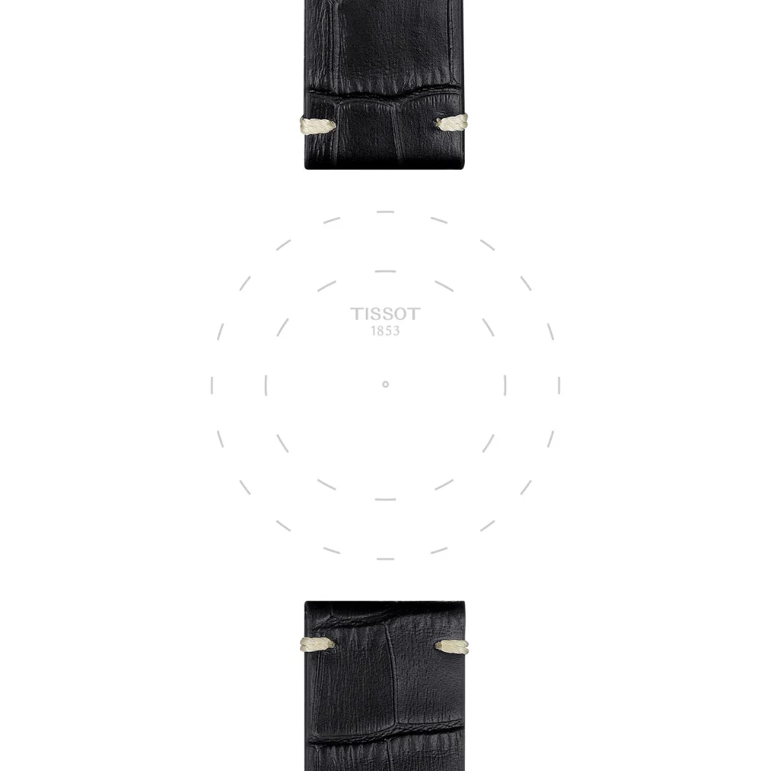 Tissot ranneke, 22 mm, musta nahka, T852046775 - Image 3