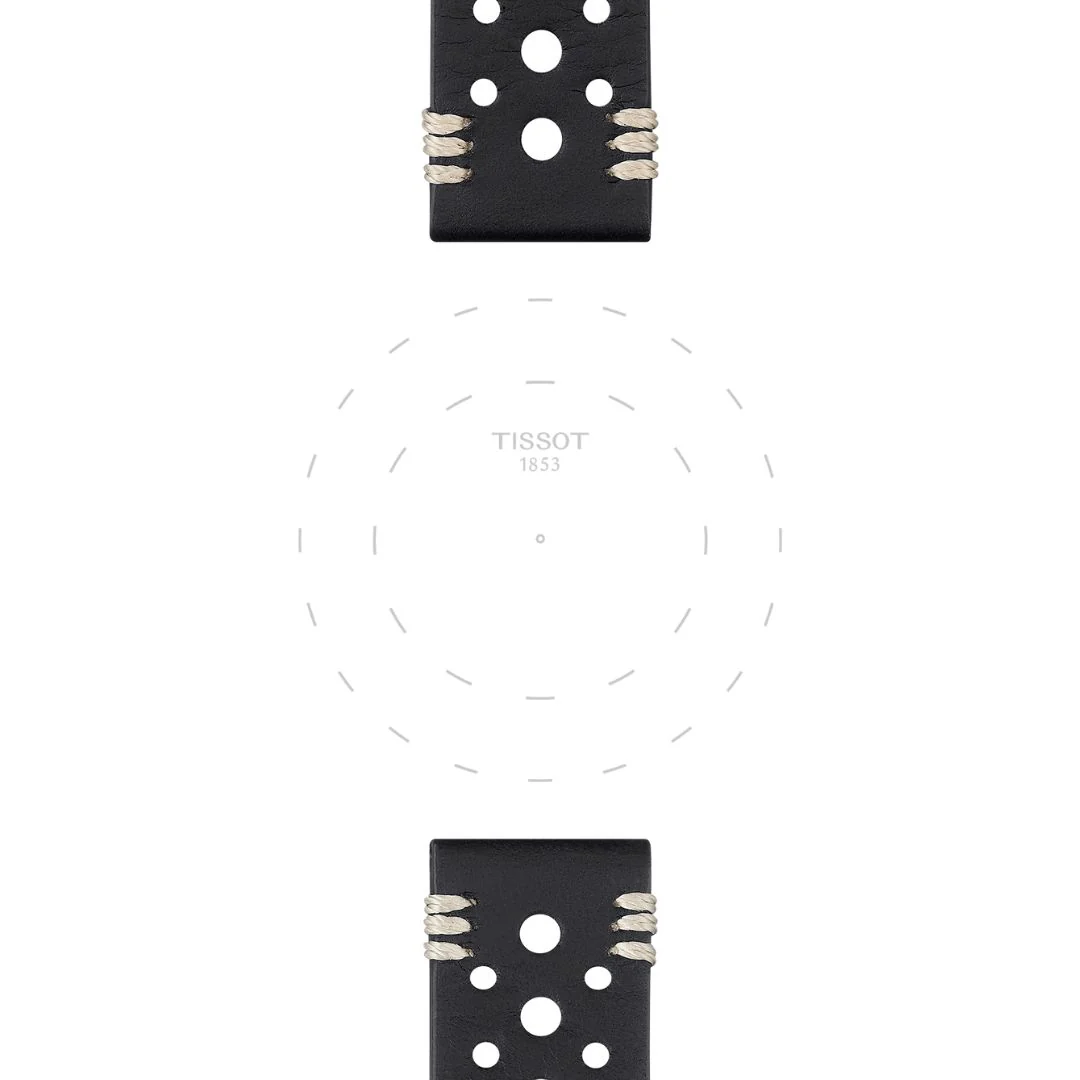 Tissot ranneke, 22 mm, musta nahka, T852046810 - Image 2
