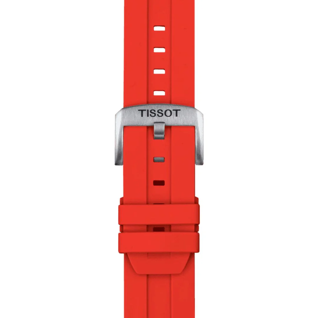Tissot ranneke, 22 mm, punainen silikoni, T852047920