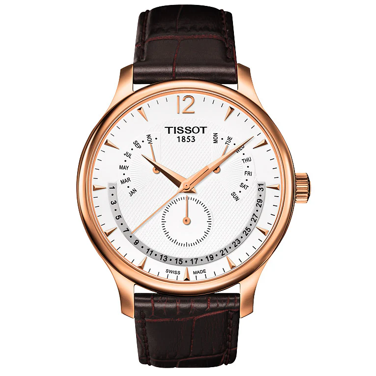 Tissot Tradition Perpetual Calendar T063.637.36.037.00, miesten rannekello