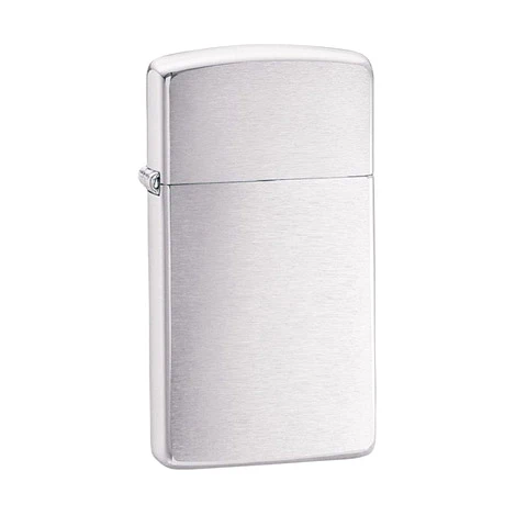 Zippo Slim-sytytin, harjattu kromi