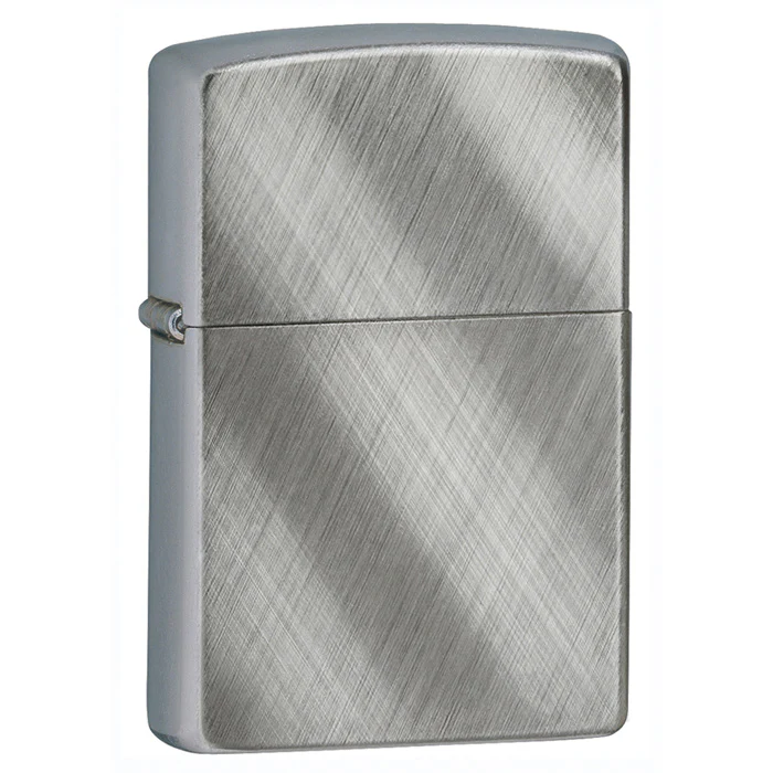 Zippo sytytin, mattakromi Diagonal Weave